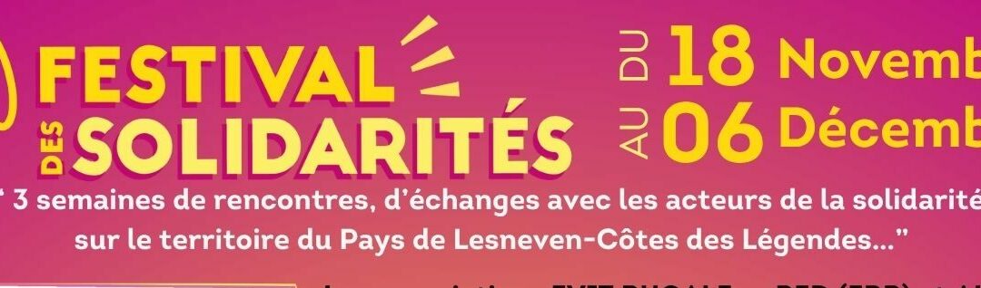 Festival des Solidarités du 18 Nov. au 6 Déc.