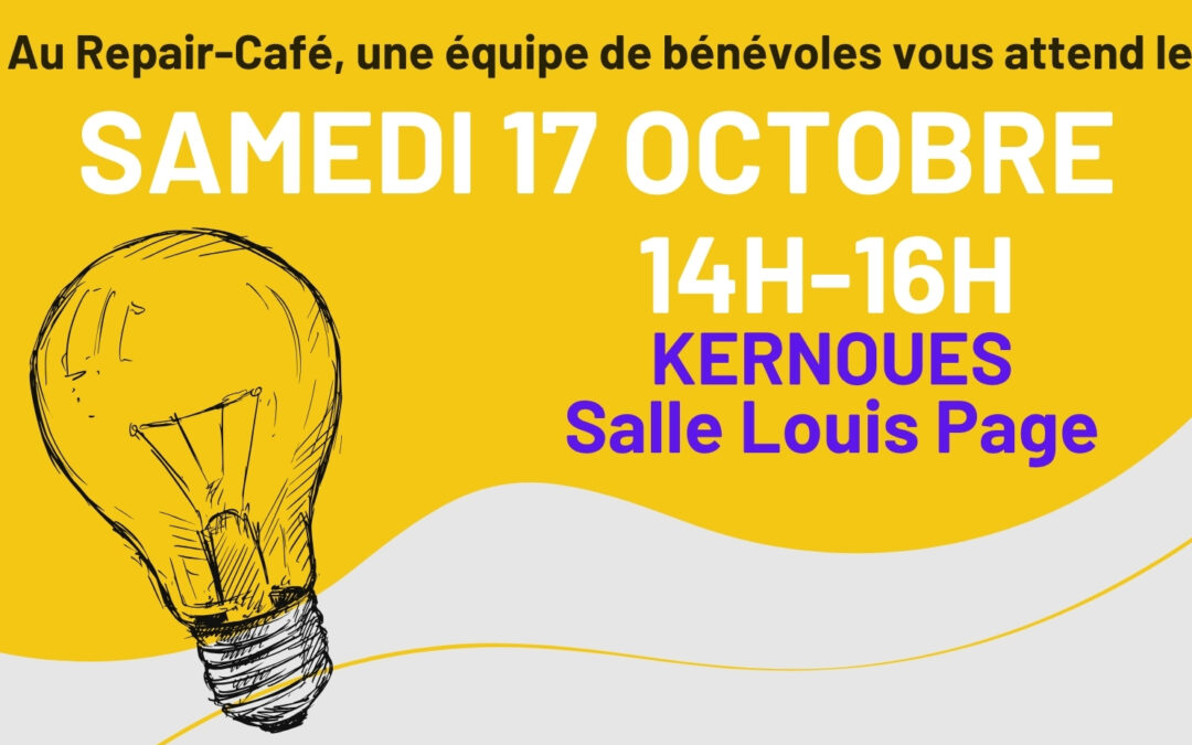 Repair Café samedi 17 octobre à Kernouës