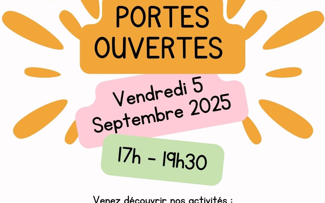Portes ouvertes du vendredi 5 septembre 17h – 19h30