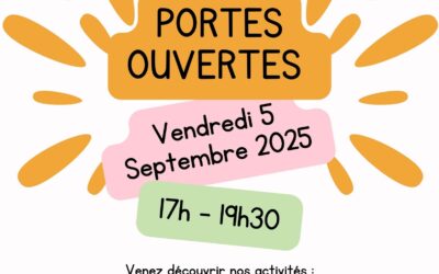 Portes ouvertes du vendredi 5 septembre 17h – 19h30